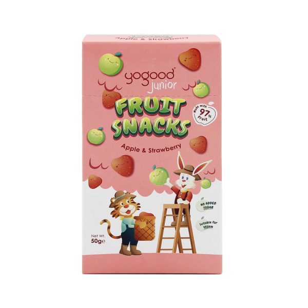 Yogood Junior Fruit Snacks Apple & Strawberry 50g Online Hot Sale