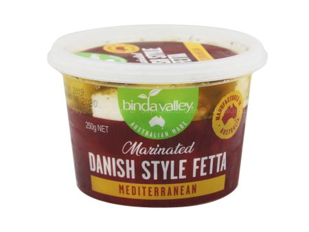 Binda Valley Marinated Danish Style Fetta Mediterranean Style 250g For Sale