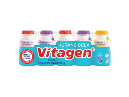 Vitagen Less Sugar Assorted Flavours Cultured Drink 125ml x 5 For Cheap