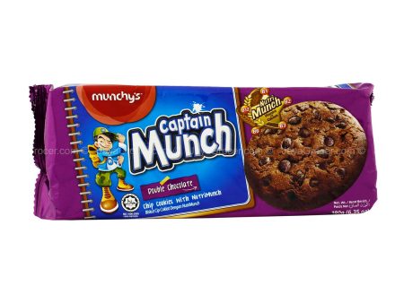 Munchy s Captain Munch Double Chocolate Chip Cookies 180g Online now