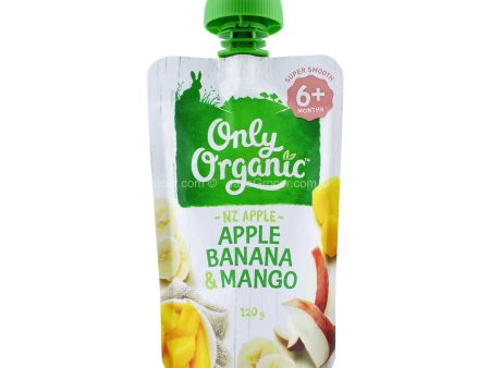 Only Organic Apple, Banana and Mango Baby Fruit 120g Sale