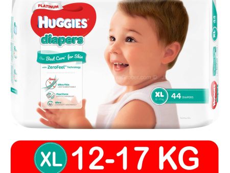 Huggies Diapers Platinum XL (12-17kg) 44pcs For Discount