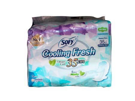 Sofy Cooling Fresh Slim Night Slim Wing 35cm 9pcs pack For Cheap