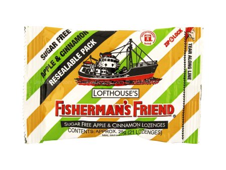 Lofthouse’s Fisherman’s Friend Sugar Free Apple & Cinnamon Lozenges 25g For Sale