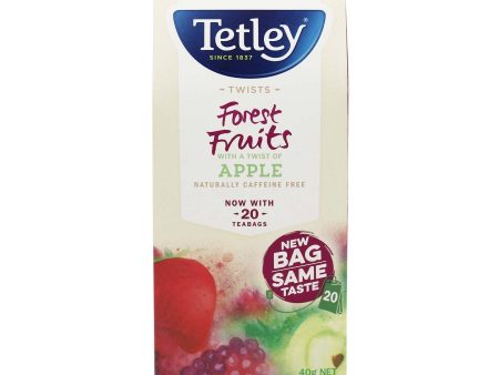 Tetley Twists Forest Fruits Apple Teabags 40g on Sale