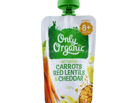 Only Organic Carrots, Red Lentils and Cheddar Baby Savoury 120g Online