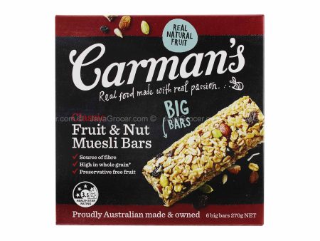 Carman’s Classic Fruit & Nut Muesli Bar 270g Sale