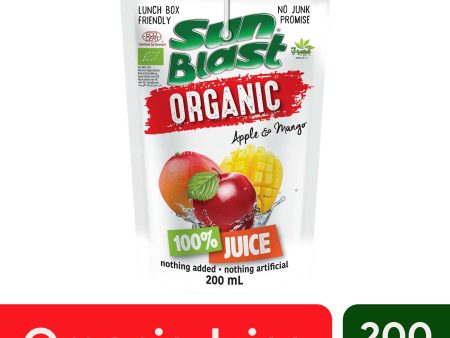 Sun Blast Organic Apple Mango No Sugar 200ml Supply