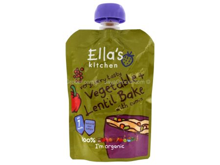 Ella s Kitchen Organic Vegetable + Lentil Bake Baby Food 130g Online now