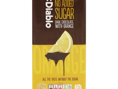 Diablo No Added Sugar Dark Chocolate with Orange 75g Fashion