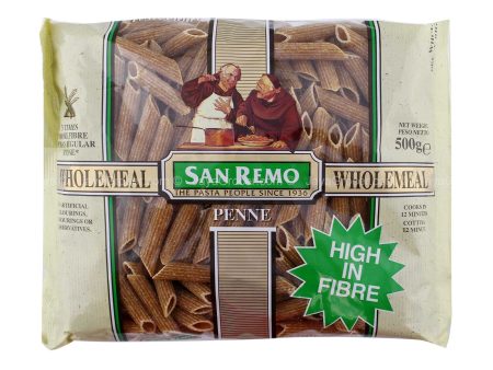 SAN REMO WHOLEMEAL PENNE 500G *1 Online