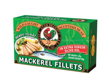 Ayam Brand Mackerel Fillet in Extra Virgin Olive Oil 125g Discount