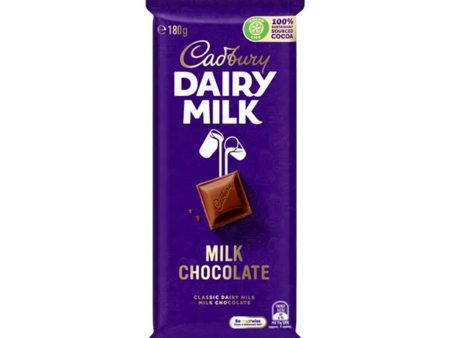 Cadbury Dairy Milk Chocolate Bar (Australia) 180g Supply