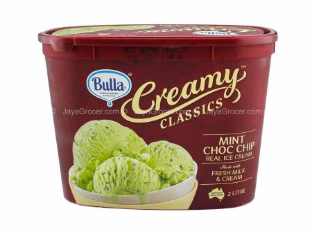 Bulla Creamy Classic Mint Chocolate Chip Ice Cream Tub 2L Supply