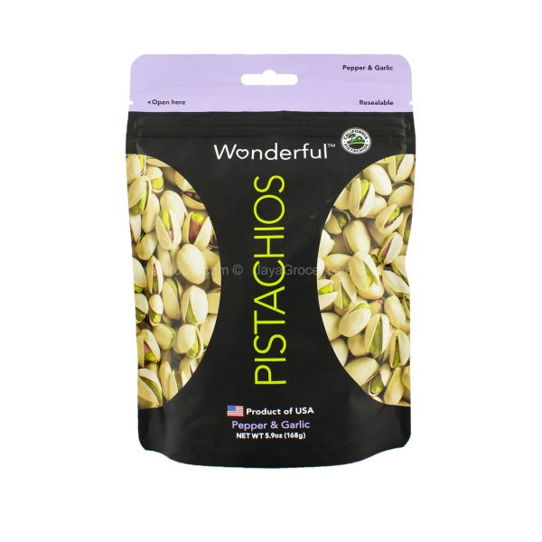 Wonderful Pepper and Garlic Pistachios 168g For Cheap