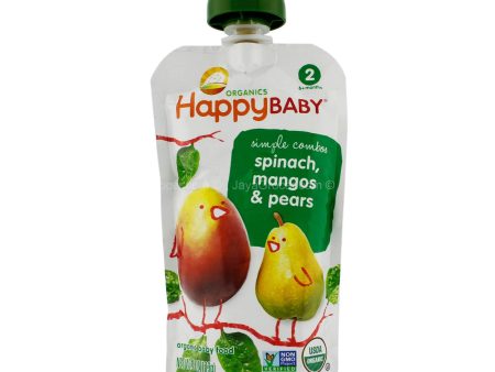 Happy Baby Organic Baby Food Simple Combos Spinach, Mangos and Pears 113g Cheap