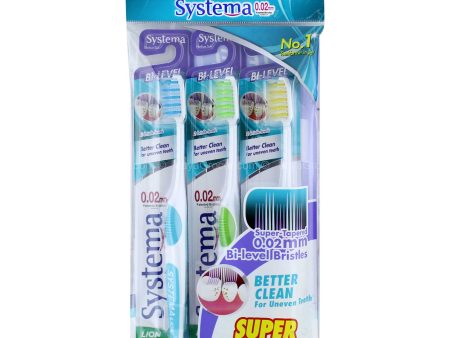 Systema Bi-Level Toothbrush Medium Soft 3pcs For Discount