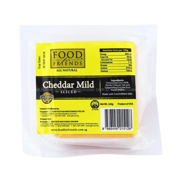 Food for Friends Sliced Cheddar Mild Cheese 226g Cheap