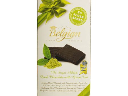 Belgian No Sugar Added Dark Chocolate with Green Tea 100g Discount