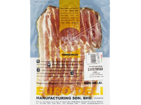 [NON-HALAL] Euro Deli Unsmoked Streaky Bacon 200g Cheap