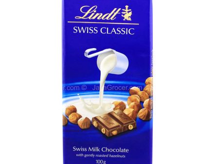 Lindt Swiss Classic Milk Chocolate with Gently Roasted Hazelnuts 100g For Cheap