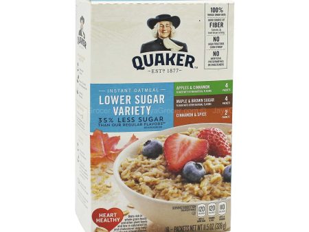 Quaker Instant Oatmeal Lower Sugar Variety Pack 328g Online Hot Sale