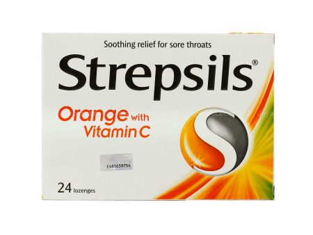 Strepsils Orange Vitamin C (Box) 24pcs pack For Sale