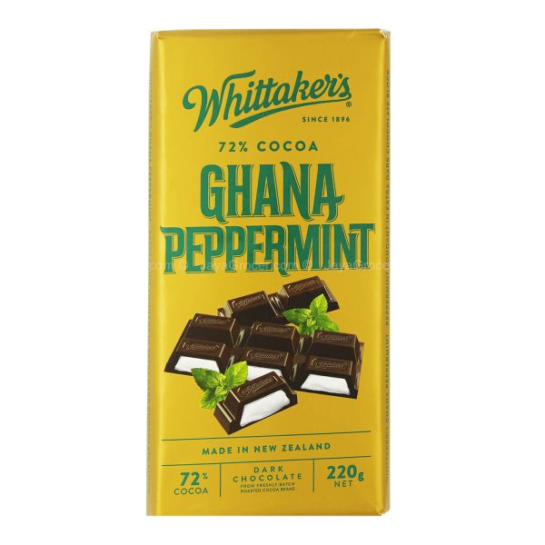 Whittaker s Ghana Peppermint Dark Chocolate 220g Online Hot Sale