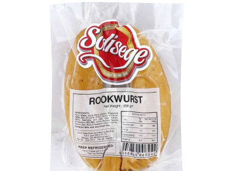 Solisege Specialty Rookwurst Sausage 250g Discount