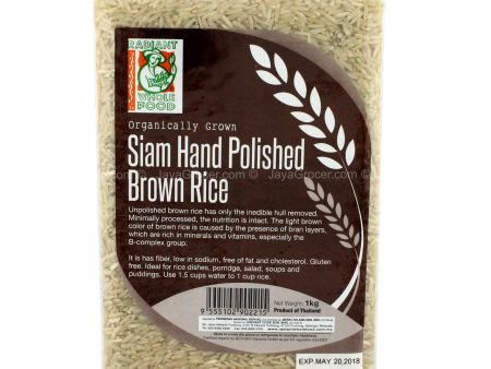 Radiant Whole Food Siam Hand Polished Organic Brown Rice 1kg Cheap