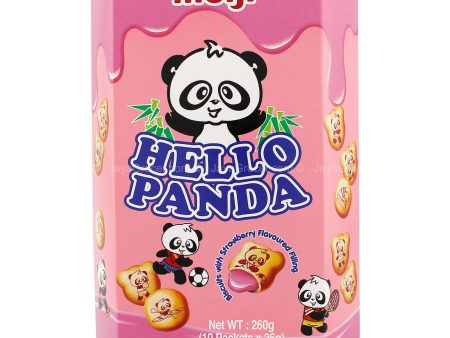 Meiji Hello Panda Biscuits with Strawberry Flavoured Filling 260g Hot on Sale