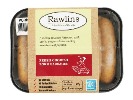 [NON-HALAL] Rawlins Pork Chorizo Sausages 455g Fashion