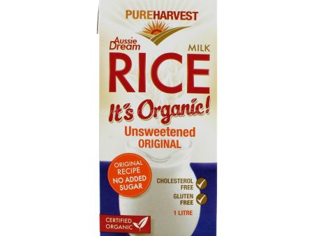 Pure Harvest Unsweetened Organic Rice Milk Original 1L on Sale