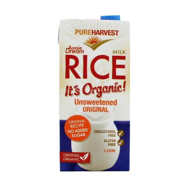 Pure Harvest Unsweetened Organic Rice Milk Original 1L on Sale