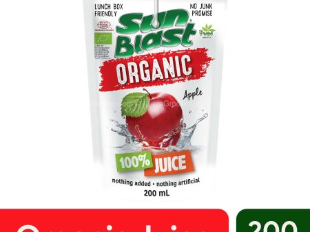 Sun Blast Organic 100% Juice Apple 200ml For Sale