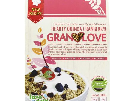 Love Earth Hearty Quinoa Cranberry Granolove 300g Online now