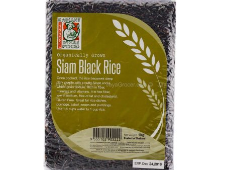 Radiant Whole Food Organically Grown Siam Black Rice 1kg For Discount