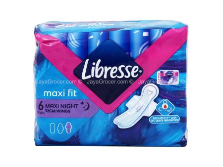 Libresse Maxi Night Secure Wings Pad 32cm x 6 Fashion