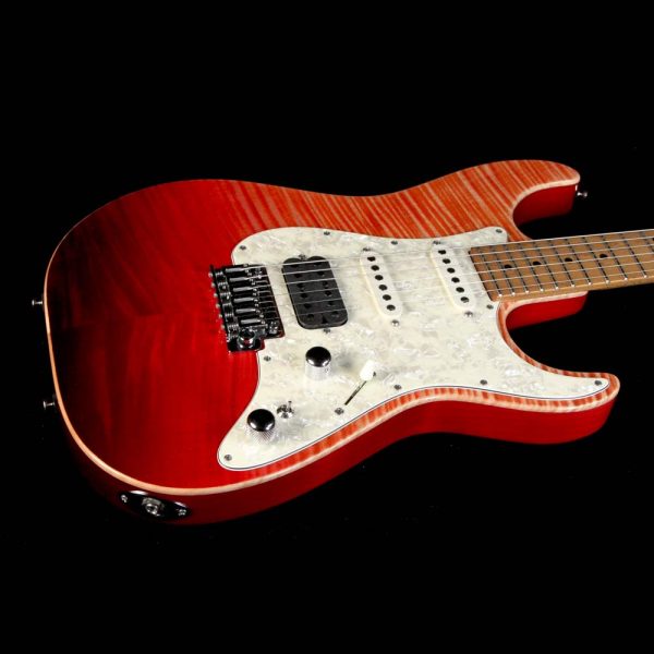 Used 2017 Tom Anderson Drop Top Classic Electric Guitar Red Surf Online Sale