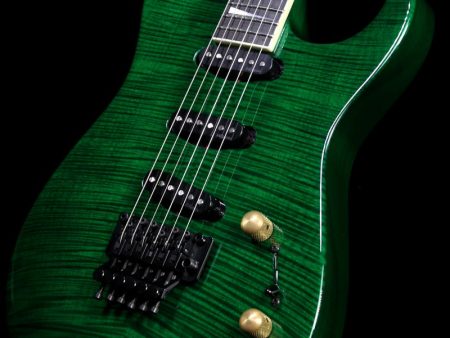 Jackson Custom Shop SL-V Soloist 3SC Electric Guitar Transparent Green For Cheap