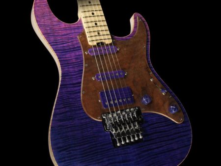 ESP Custom Shop 2017 NAMM Display Snapper-FR Electric Guitar See-Through Pink Purple Supply