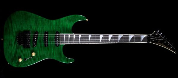 Jackson Custom Shop SL-V Soloist 3SC Electric Guitar Transparent Green For Cheap