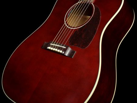 Used Gibson Montana J-45 Standard Limited Edition Acoustic Guitar Wine Red Online Sale