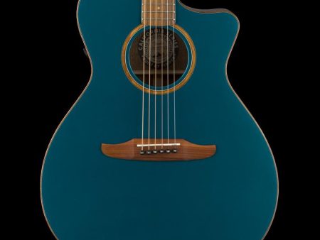 Fender California Series Newporter Classic Acoustic Cosmic Turquoise For Sale