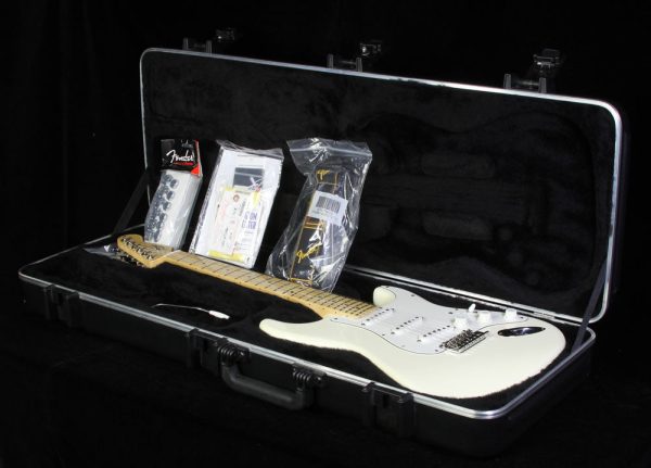 Used 2011 Fender American Standard Stratocaster Electric Guitar Olympic White For Cheap