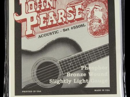 John Pearse 500SL Slightly Light Acoustic Guitar Strings Phosphor Bronze (11-50) Hot on Sale